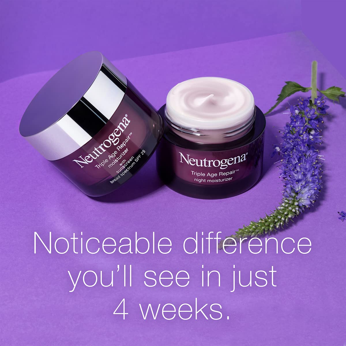 Neutrogena Triple Age Repair Anti-Aging Daily Facial Moisturizer with SPF 25 Sunscreen & Vitamin C, Firming Anti-Wrinkle Face & Neck Cream for Dark