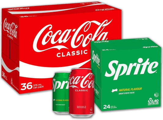 Bundle: Coca-Cola Classic 36pk & Sprite 24pk
