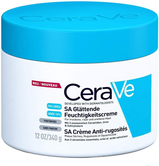 CeraVe SA Smoothing Cream | 340g/12oz | Moisturiser for Smoother Skin in Just 3 Days