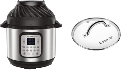 Instant Pot Duo Crisp + Air Fryer 11-in-1 Multicooker, 8L - Pressure Cooker, Air Fryer, Slow Cooker, Steamer, Sous Vide Machine & Baking Functions & Genuine Tempered Glass lid, Clear 10 in. 8 Quart