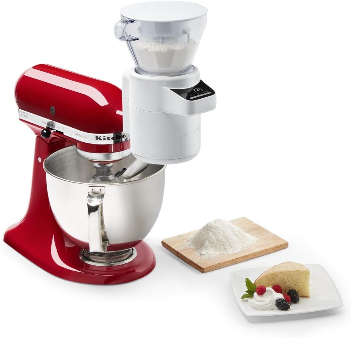 KitchenAid KSMSFTA Sifter + Scale Attachment, 4 Cup, White