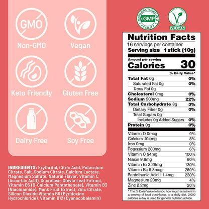 Venture Pal Sugar Free Electrolyte Powder Packets - Liquid Daily IV Drink Mix for Rapid Hydration ,16 Sticks