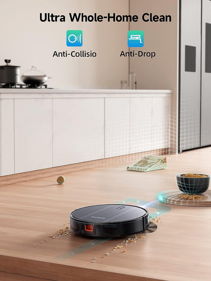 HONITURE Robot Vacuum, Robotic Vacuum Cleaner T8, 3000Pa Strong Suction, Self-Charging, Tangle-Free, Slim, Ideal for Hard Floor, Carpet, Pet Hair