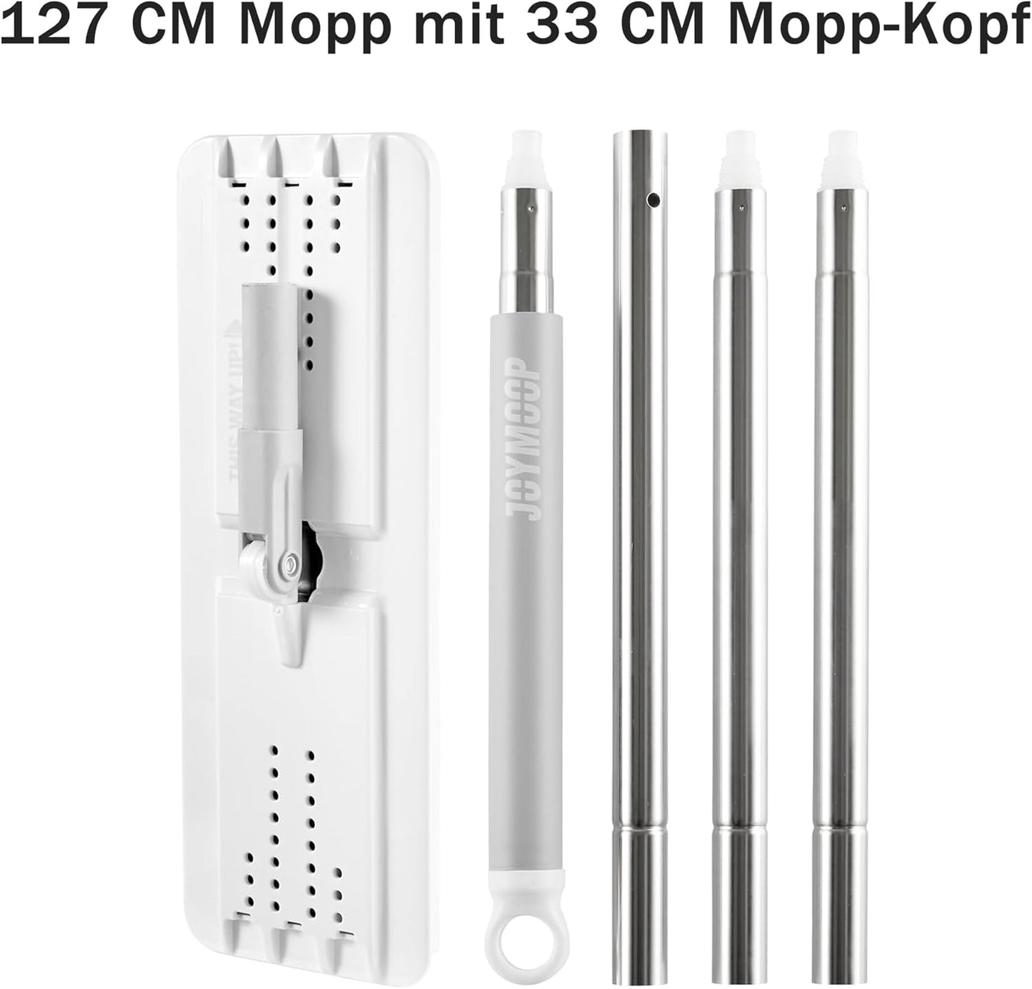 JOYMOOP Flat Mops, Microfiber Mop for Floor Cleaning and Wall Cleaner, 50"