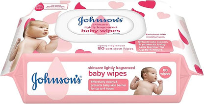 Johnson's Baby Lightly Fragranced Baby Wipes 960 pack (80 x 12s) VALUE PACK |