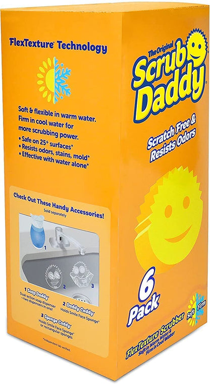 Scrub Daddy Sponge Variety Pack - Scratch-Free Multipurpose Dish Sponge-pack of 6