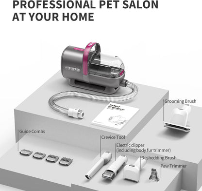 PETKIT Airclipper 5 in 1 Pet Grooming Vacuum,Professional Dog Grooming Kit with Paw Trimmer,1.4L Dust Cup Cat Dog Brush Vacuum Grooming Tools for Pet Hair