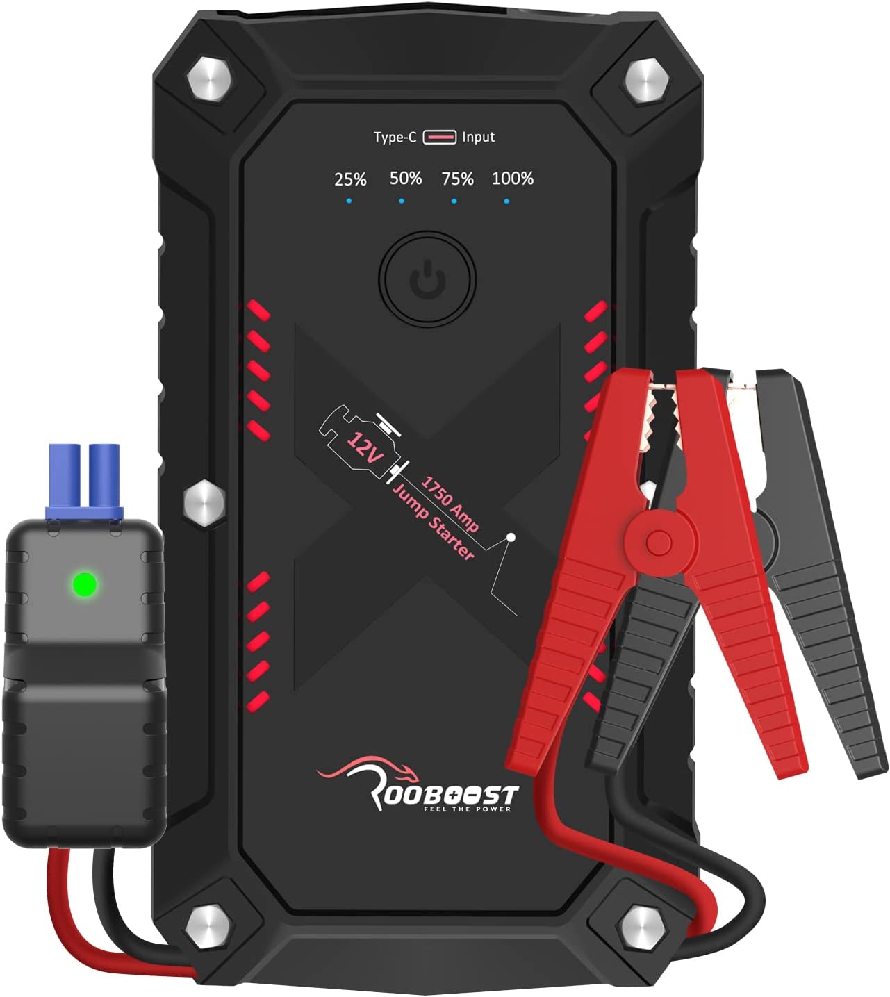 Waterproof Extreme Safe Car Jump Starter, 1750A Peak Current (Up to 9L Petrol or 7L Diesel)