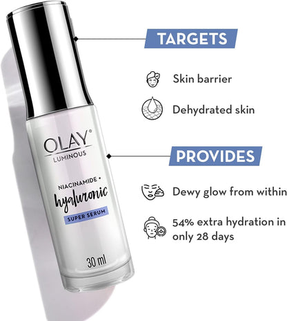 Olay Luminous Niacinamide+ Hyaluronic Super Face Serum, 30ml