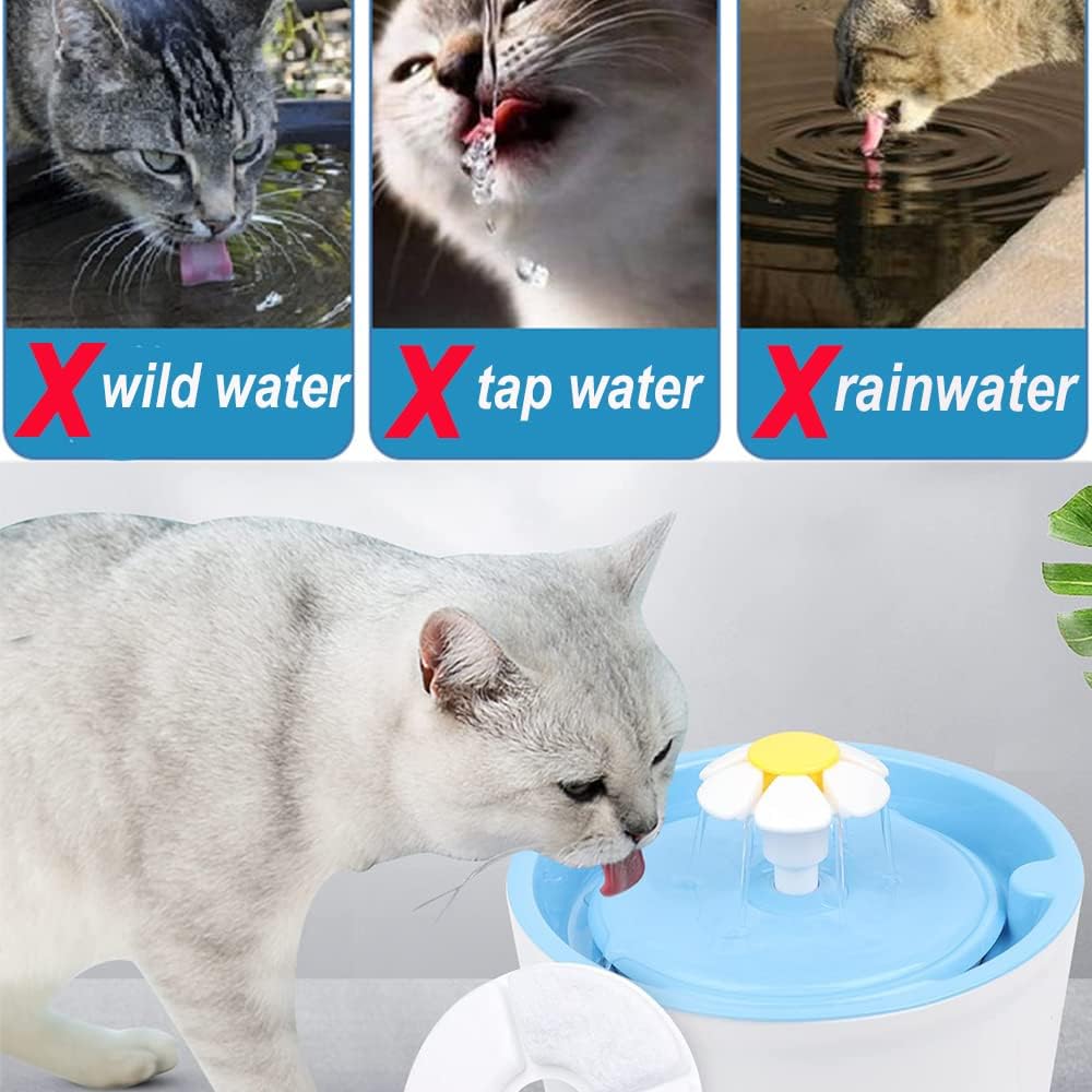 Cat Fountain Filter, Pack of 8 Pet Fountain Replacement Filters, Cat Water Fountain Filter, for Drinking Fountain for Cat, Filter Wadding, Suitable for Pet Drinkers Brand: BBAOO