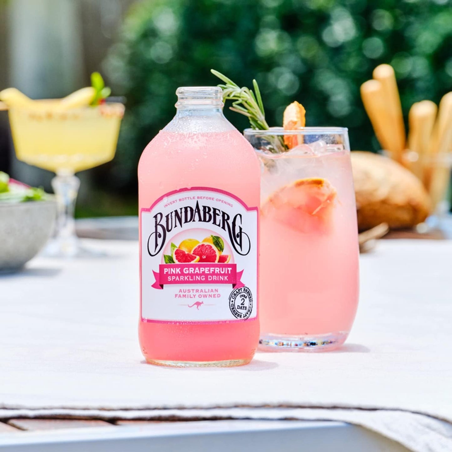 Bundaberg Pink Grapefruit Sparkling Drink, 12 x 375 Milliliters