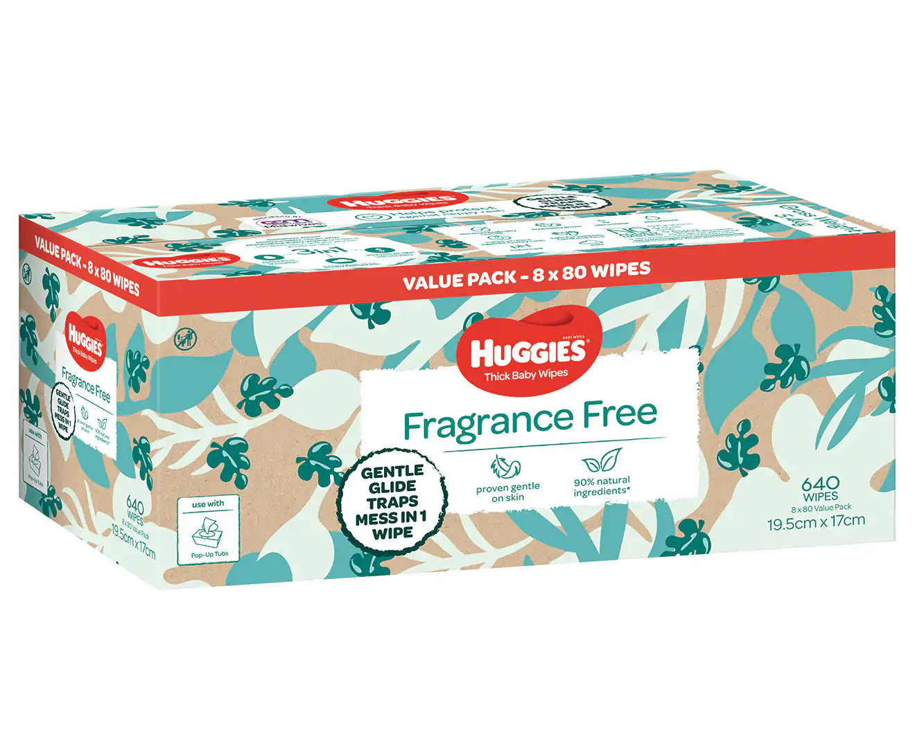 Huggies Newborn Size 1 Up to 5kg Nappies & Fragrance Free Baby Wipes Bundle