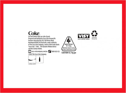 Coca-Cola Zero Sugar Caffeine Free Soft Drink Multipack Bottles 12 x 1.25L