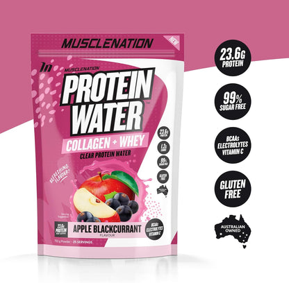 Muscle Nation Apple Blackcurrant Protein Water 750g (25 Serves)