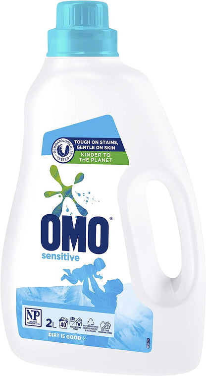 OMO Sensitive Laundry Liquid Detergent Front and Top Loader 2L