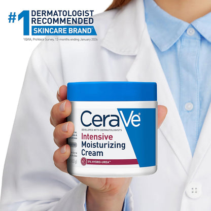 CeraVe Intensive Moisturizing Cream, Body Moisturizer With Shea Butter, 72H Hydration + Skin Barrier Repair, Fragrance-Free Body Lotion For Extremely Dry Skin, 19oz