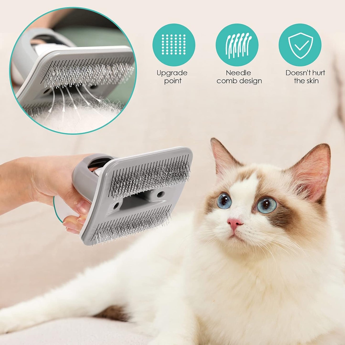 ArkiFACE Dog Grooming Kit Pet Grooming Vacuum Suction, 1 in 5 Dog Hair Clippers Vacuum Hair Trimmer Grooming Tools, Low Noise Professional Pet Grooming Kit, Suitable for Dogs, Cats, and Other Pets