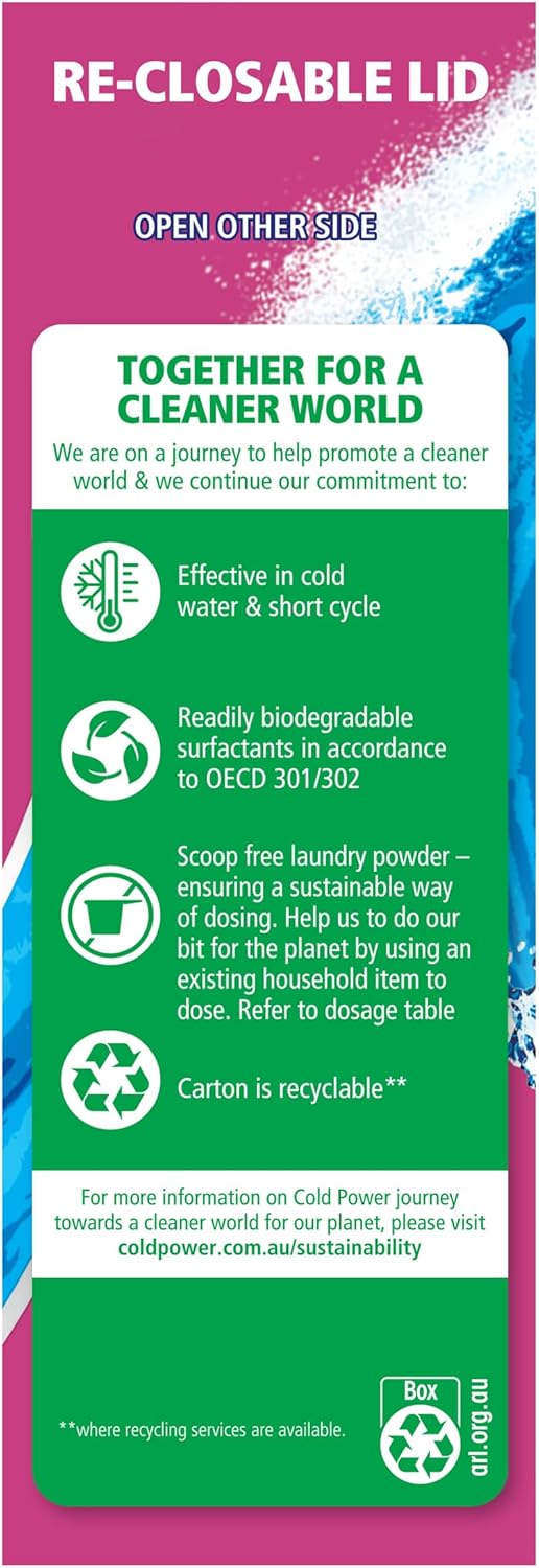 Cold Power 2 in 1 With a Touch of Fabric Softener Powder Laundry Detergent 2Kg