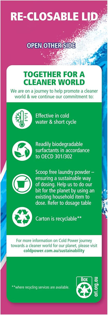 Cold Power 2 in 1 With a Touch of Fabric Softener Powder Laundry Detergent 2Kg