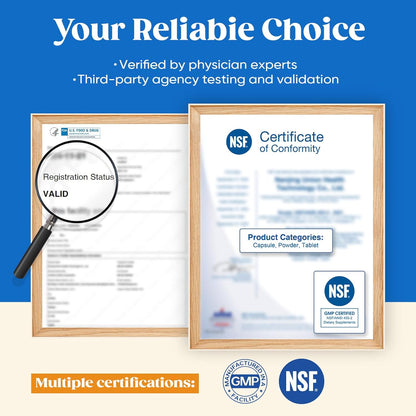 Venture Pal Calming Powdered Drink Mix, Magnesium Glycinate, Ashwagandha, L-Theanine,Vitamin D, Lions Mane, Sugar Free Magnesium Supplement Blend for Relax & Focus, Non GMO, Vegan, On The Go