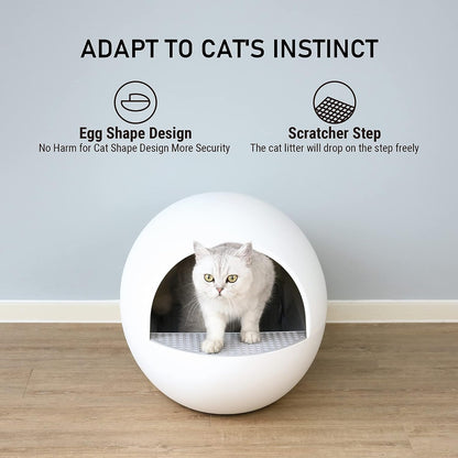 Automatic Self-Cleaning Cat Litter Box, No More Scooping & Dust-Free Cat Littler Box for Multiple Cats