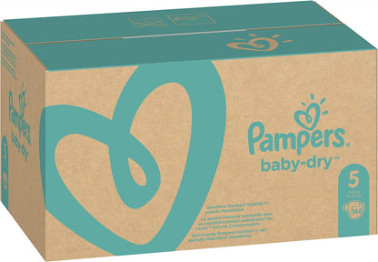 Pampers Baby-Dry Nappies Size 5 Walker, 144 Nappies, 11-16kg