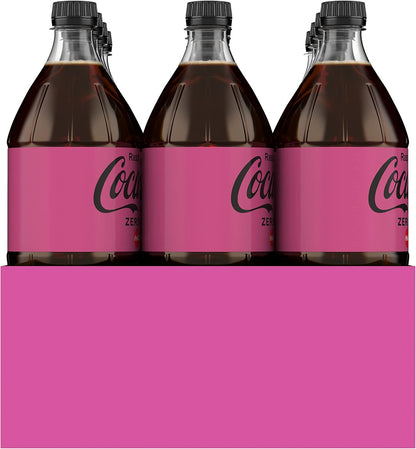 Coca-Cola Zero Sugar Raspberry Soft Drink Multipack Bottles 12 x 1.25L