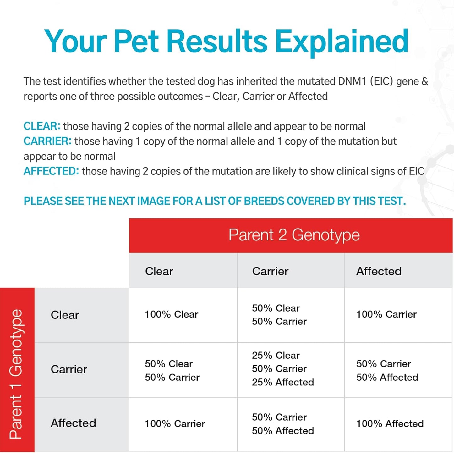 AffinityDNA Dog Exercise Induced Collapse (EIC) DNA Test | Home Sample Collection Kit for 1 Canine | EIC Testing for Your Puppy