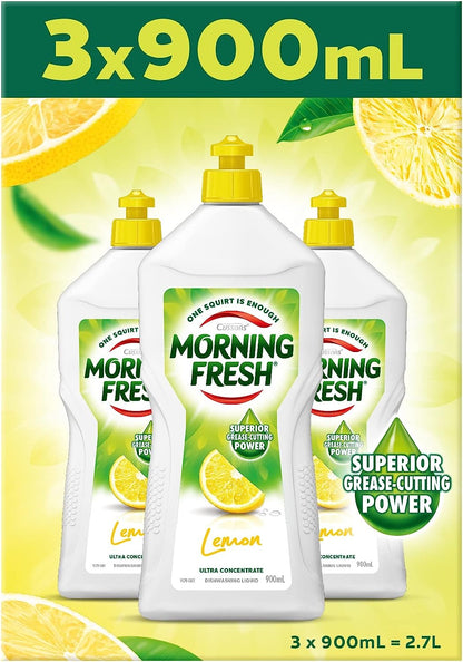 Morning Fresh Lemon Dishwashing Liquid 3 Pack 900ml