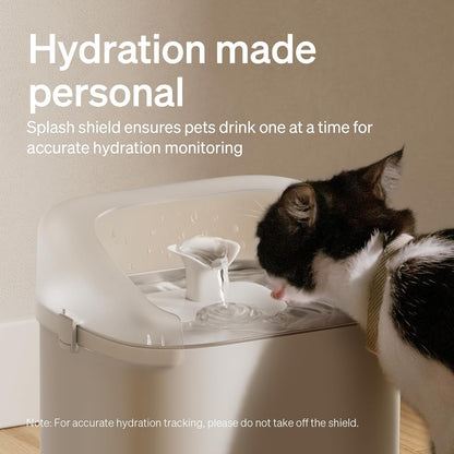 PETLIBRO RFID Smart App Monitoring Cat Water Fountain, 101oz/3L Large Dockstream Pet Fountain for Multi-Pets with Mini Collar Tag, 2.4G Wi-Fi Automatic Cat