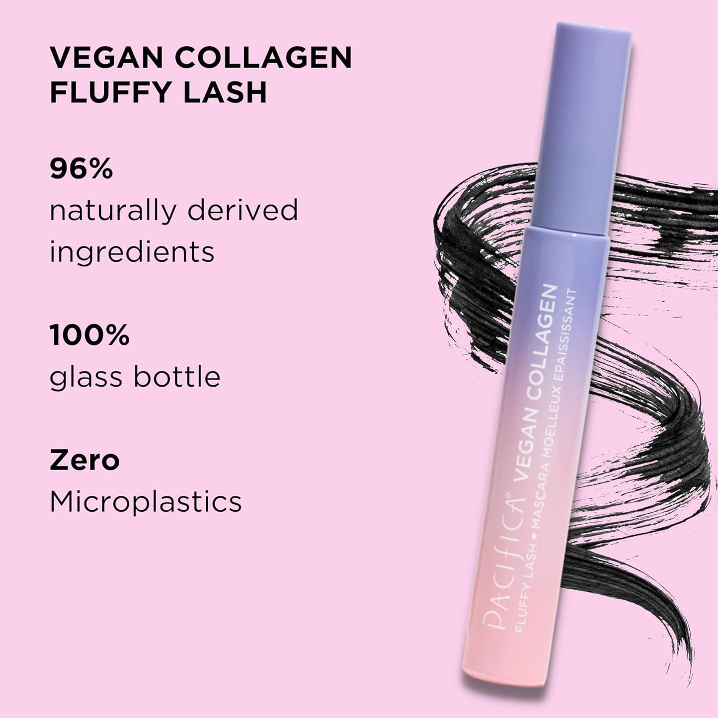 Pacifica Vegan Collagen Fluffy Lash Mascara - Black Mascara Women 0.24 oz