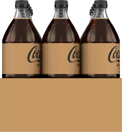 Coca-Cola Zero Sugar Vanilla Soft Drink Multipack Bottles 12 x 1.25L