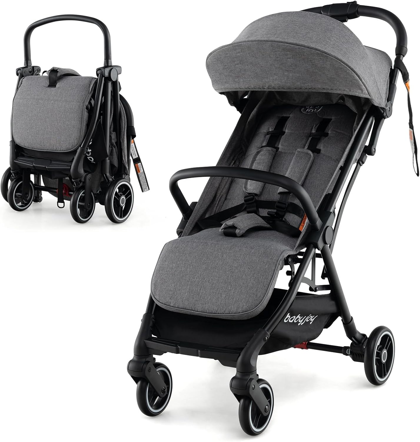 Lightweight Baby Stroller, Compact Travel Stroller for Airplane, Infant Toddler Stroller(dark grey)