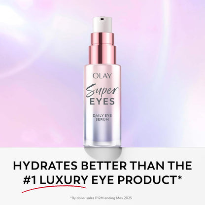 Olay Super Eye Serum - Vitamin C, Anti-Wrinkle, Anti-Aging, Brightening, Smooths Fine Lines, Firming, Hydrating, 0.45 Oz