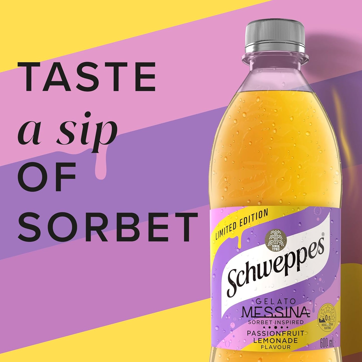 Schweppes Passionfruit Lemonade 600 ml (Pack of 24)