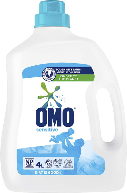 Omo Sensitive Laundry Liquid Detergent Front and Top Loader 4L