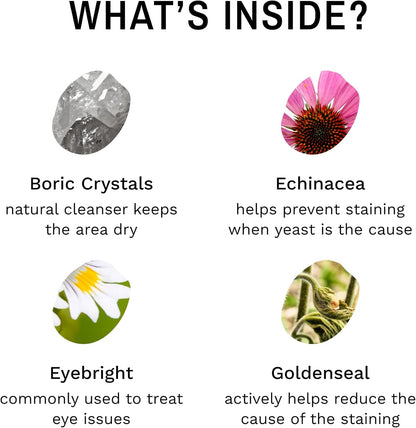 Eye Envy Tear Stain Remover Powder for Dogs and Cats. 100% Natural, Safe.Made in USA.0.5oz