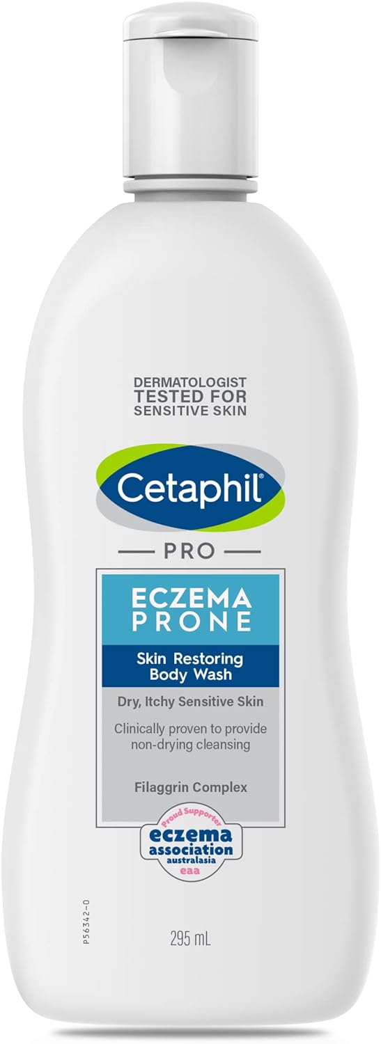 Cetaphil Pro Eczema Prone Body Wash for Dry & Itchy Skin, 295 ml