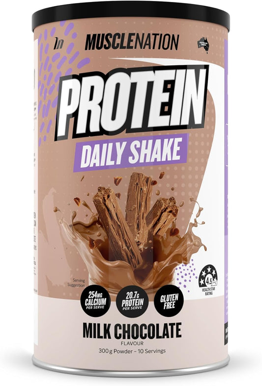 Muscle Nation Milk Chocolate Daily Shake - Protein Powder- 300g (10 Serves)