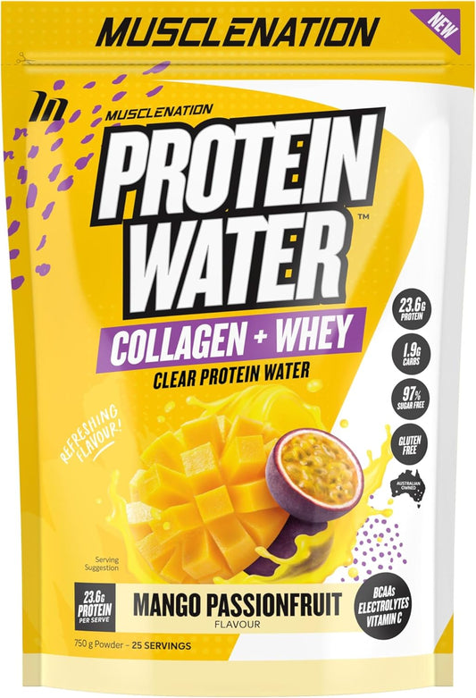 Muscle Nation Mango Passionfruit Protein Water 750g (25 Serves)