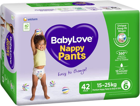 BabyLove 84 Piece Nappy Pants Size 6 Junior 15-25kg