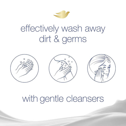 Dove Beauty Bar Gentle Skin Cleanser Moisturizing for Gentle Soft Skin Care Original Made With 1/4 Moisturizing Cream 3.75 oz, 6 Bars