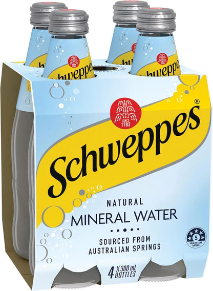 Schweppes Natural Mineral Water, 4 x 300 ml (Pack of 6)
