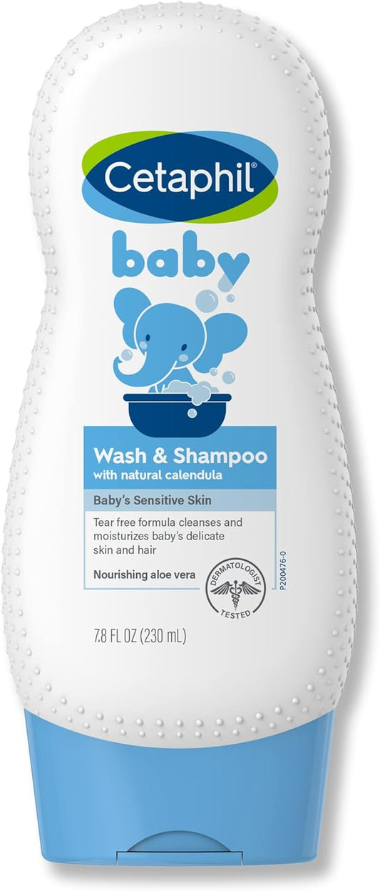 Cetaphil Baby Wash and Shampoo with Organic Calendula, 7.8 Ounce