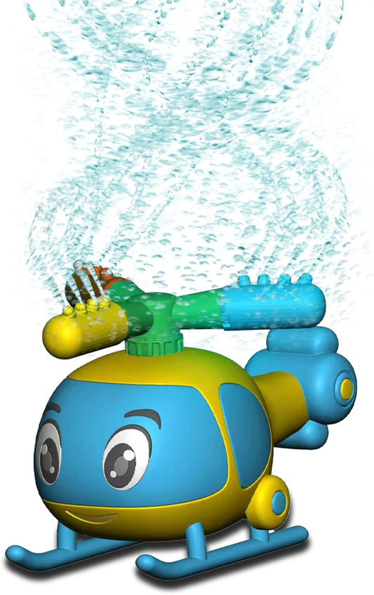 Helicopter Water Sprinkler for Kids, Spinning Sprinkler for Yard, Sprays Water 15 Feet High for Summer Outdoor Play