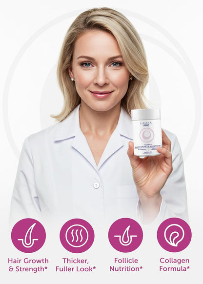 Lunakai PRO USA Made Women’s Hair Growth & Restore Vitamins