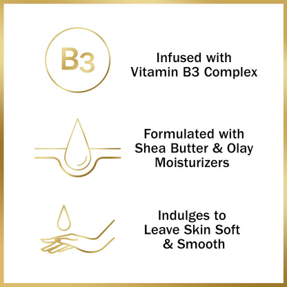 Olay Moisture Outlast Ultra Moisture Shea Butter Beauty Bar with Vitamin B3 Complex, 3.17 oz, (Pack of 12)