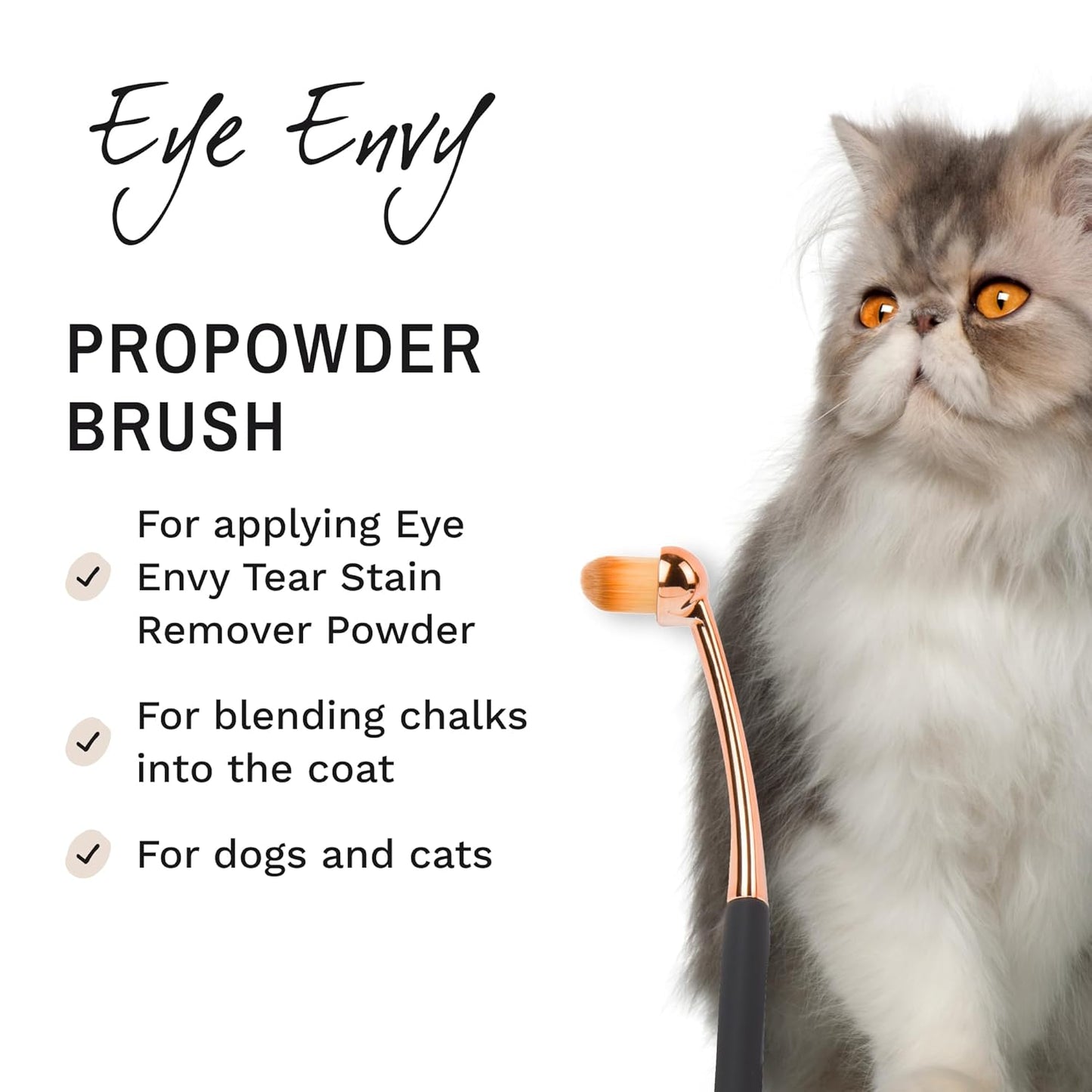 Eye Envy ProPowder Applicator Brush for Dogs and Cats,MADE IN USA