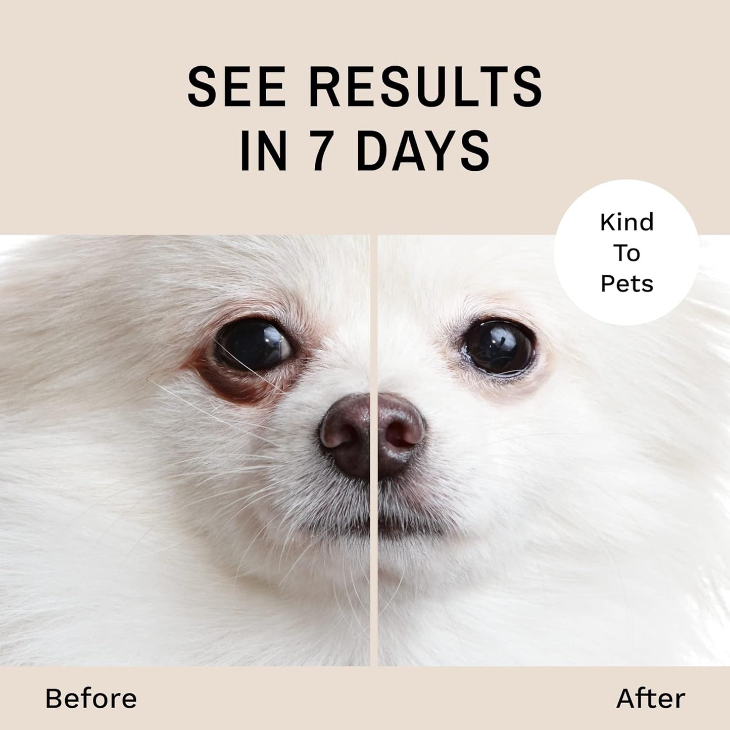 Eye Envy Tear Stain Remover Powder for Dogs and Cats. 100% Natural, Safe.Made in USA.0.5oz