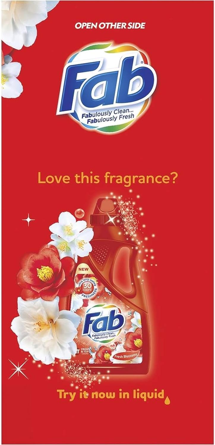 Fab Fresh Blossoms Front and Top Loader Laundry Powder Detergent 2 kg